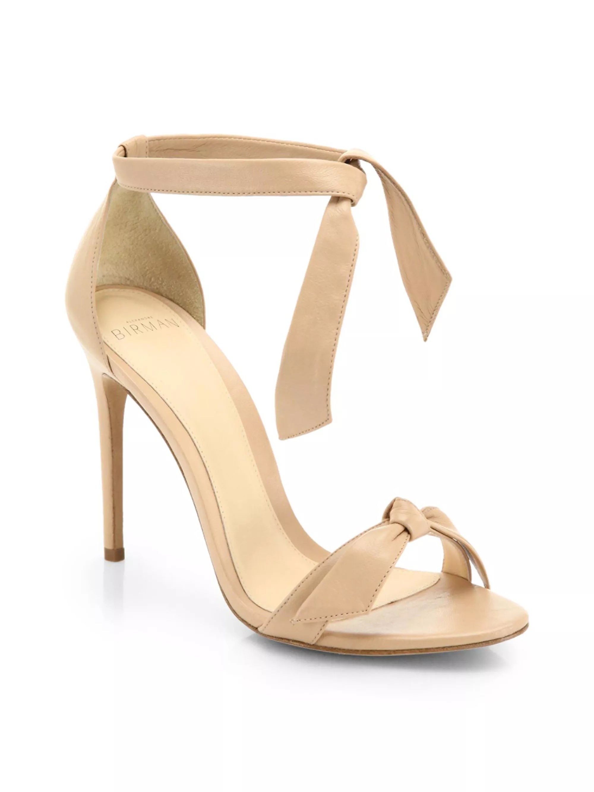 Alexandre Birman Clarita Bow Leather Sandal - Very Gently Worn